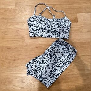 Black and White Spotted Two-Piece Set